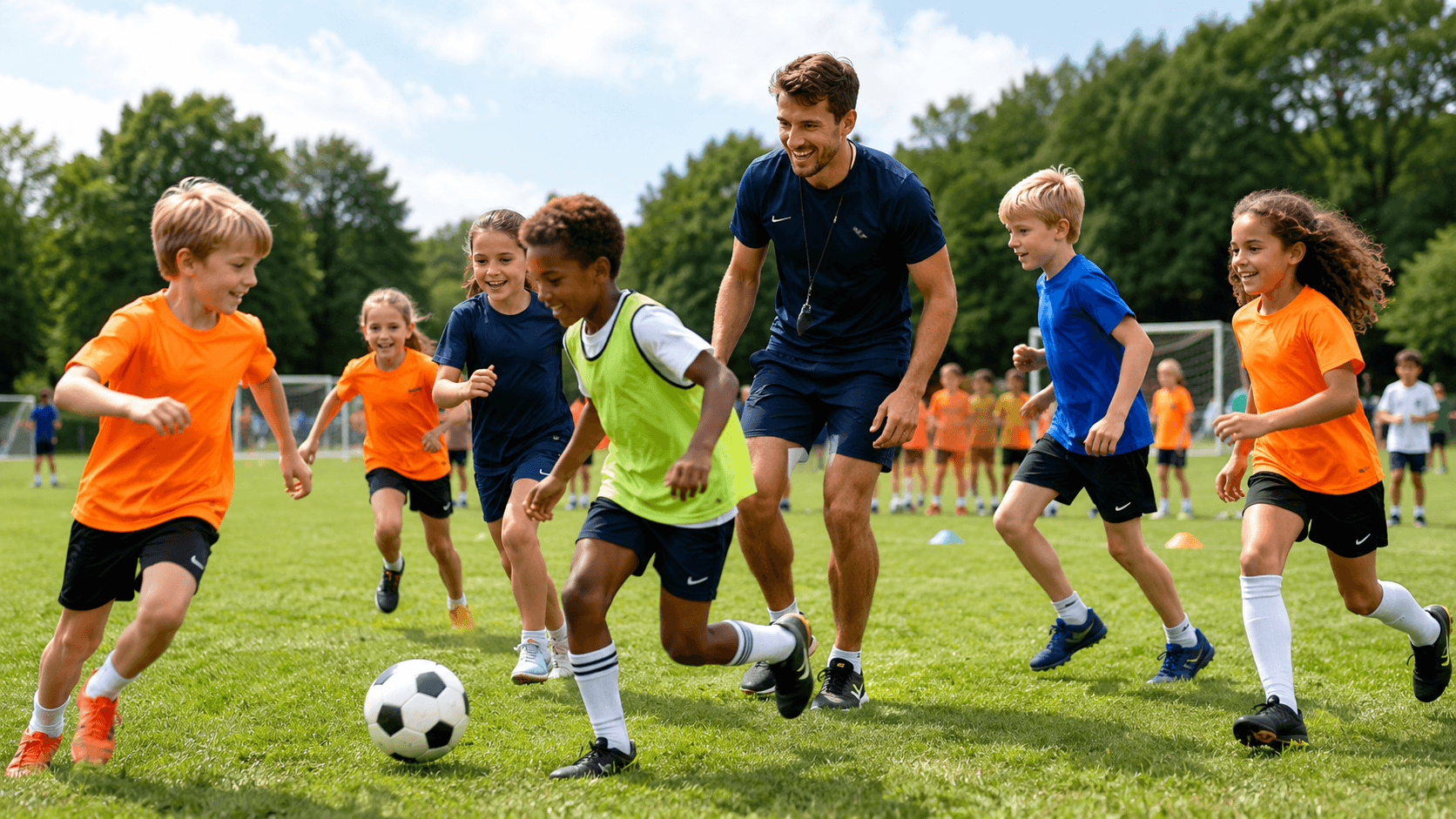 Children playing multisport at Camp Funatic