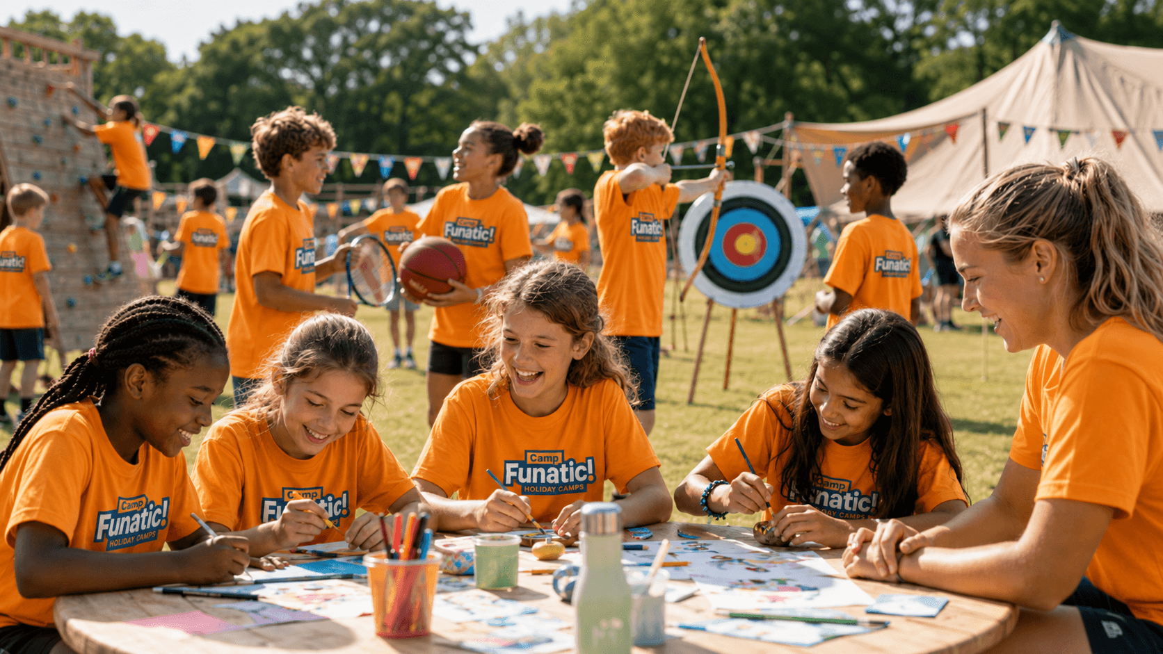 Camp Funatic children trying different activities
