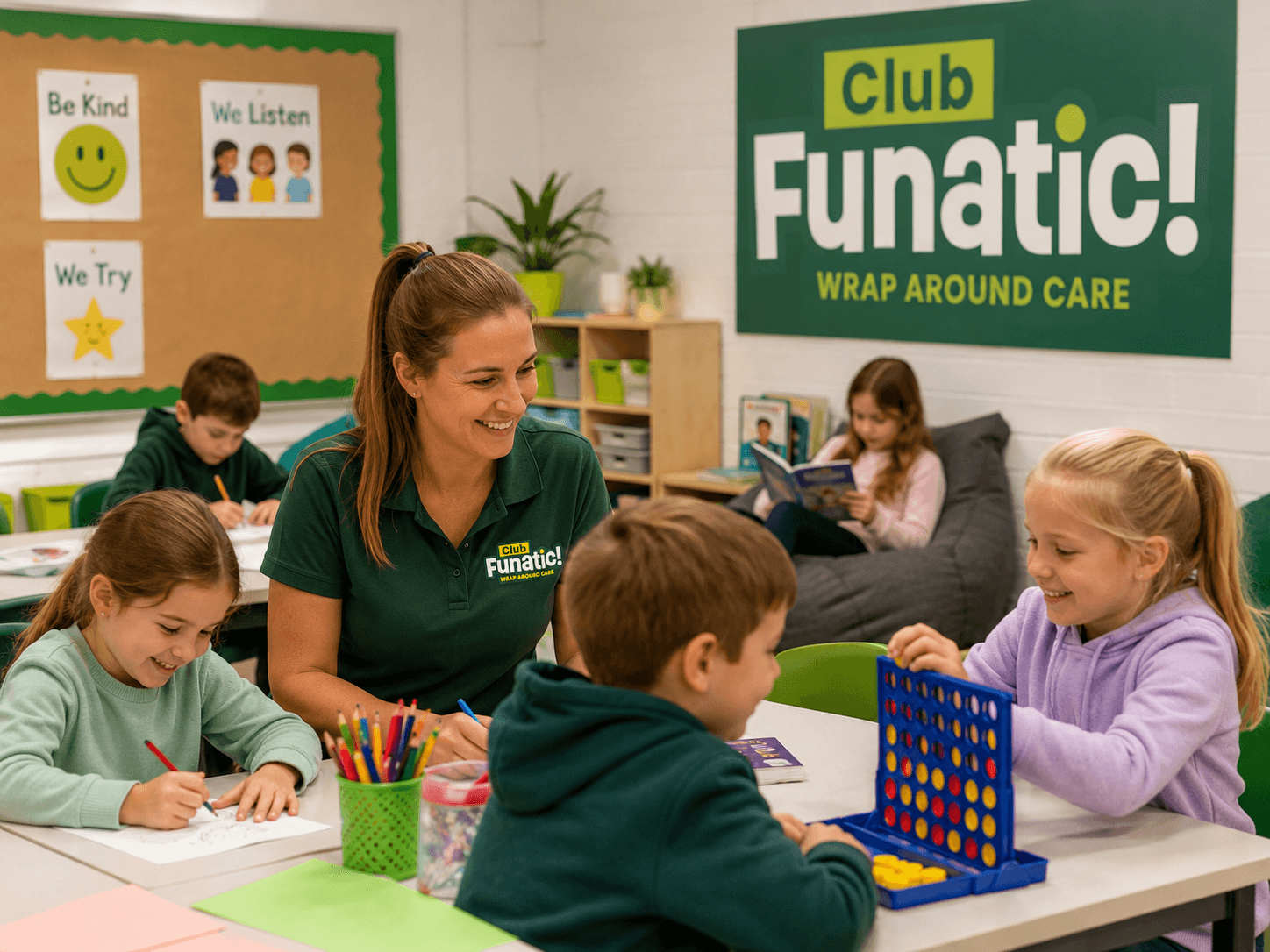Children in a Club Funatic classroom