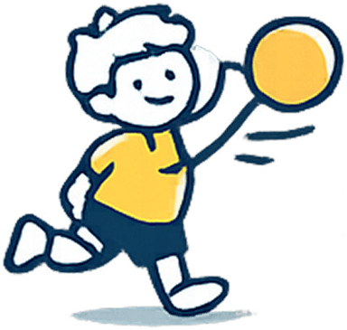 Child playing dodgeball