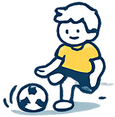 Children playing football
